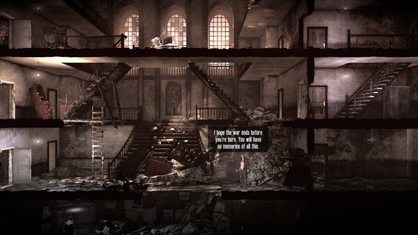 Moins impressionnant graphiquement, il n'en reste pas moins un portage complet sur console. This War of Mine est une expérience qui donne à réfléchir (Source : Steam)