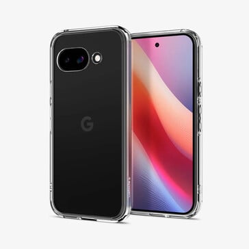 Google Pixel 9a à l'intérieur de l'étui transparent de Spigen (Source de l'image : Spigen)