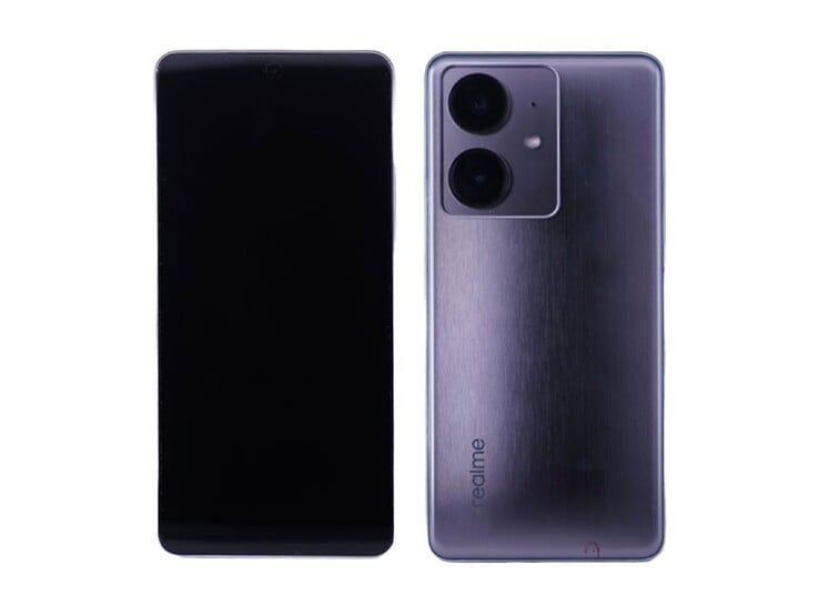 Le Realme Neo 7 SE a l'air ennuyeux dans sa dernière fuite de design. (Source : Digital Chat Station via Weibo)