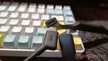 Connexion USB-C sur les lunettes (Image source : Notebookcheck)