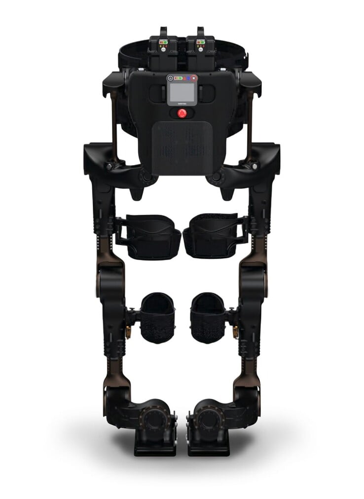 L'exosquelette XoMotion permet aux utilisateurs de se déplacer pendant la rééducation sans l'aide extérieure des kinésithérapeutes. (Source de l'image : Human in Motion Robotics)