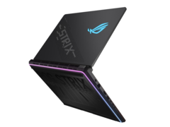 Le ROG Strix Scar 16 d&#039;Asus est doté d&#039;un châssis avec éclairage AniMe Matrix Vision et Aura Sync RGB. (Source de l&#039;image : Asus)