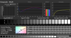 CalMAN : Niveaux de gris (calibrés)