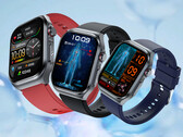 Rollme X3 smartwatch en noir, bleu et rouge (Image source : Rollme)