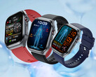 Rollme X3 smartwatch en noir, bleu et rouge (Image source : Rollme)