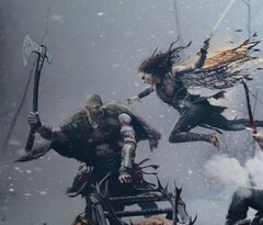 Kratos repousse une Freya éplorée et exaspérée dans God of War Ragnarok. (Source de l&#039;image : PlayStation)