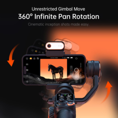 La rotule pour smartphone iSteady M7 AI de Hohem est dotée d'un système de suivi panoramique infini à 360° (Image source : Hohem)