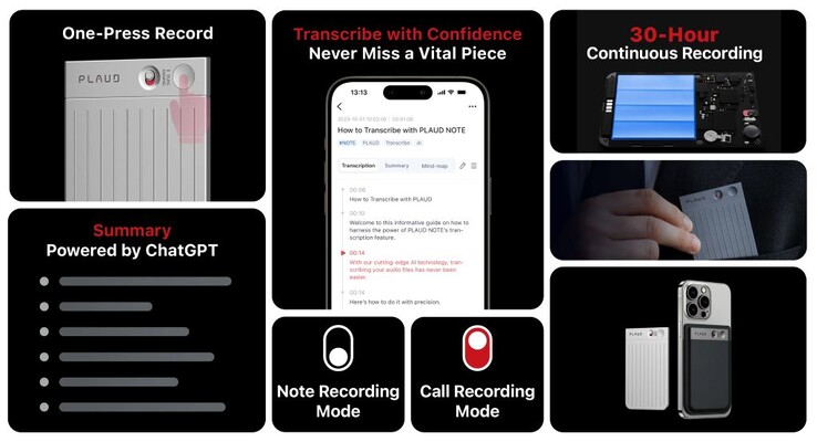 L'enregistreur vocal Plaud Note, alimenté par l'IA, est simple à utiliser et peut transcrire automatiquement les paroles et fournir des résumés. (Source de l'image : Plaud)