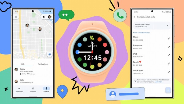 Galaxy Watch for Kids permet aux parents de garder un œil sur leurs enfants grâce à une montre WearOS compatible LTE. (Source de l'image : Google)