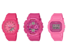 De gauche à droite - Casio G-Shock GMA-P2100PP-4A, GMA-S140PP-4A, et GMD-S5610PP-4. (Source de l'image : G-Central)