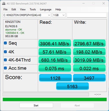 Vérification des performances avec l'ADATA SE920 via USB4