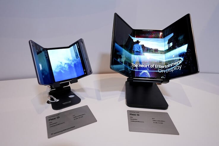 Le premier écran triple de Samsung pourrait ressembler au Flex G ci-contre. (Source de l'image : Samsung Display)