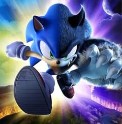 Sonic Unleashed, dans lequel les joueurs prennent le contrôle du personnage principal Sonic alors qu&#039;il se transforme en &quot;chien-garou&quot; (photo), a été porté sur PC. (Source de l&#039;image : couverture de Sonic Unleashed)