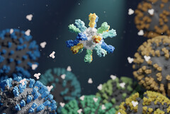 Les nanoparticules de protéines modifiées recouvertes de diverses protéines de la grippe, par exemple, peuvent nous aider à développer de nouvelles approches pour la mise au point de vaccins. (Source de l&#039;image : Ian C. Haydon / UW Medicine Institute for Protein Design)