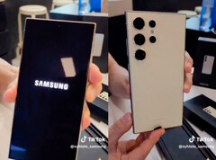 Le Galaxy S24 Ultra dans sa finition jaune titane. (Source de l&#039;image : TikTok)