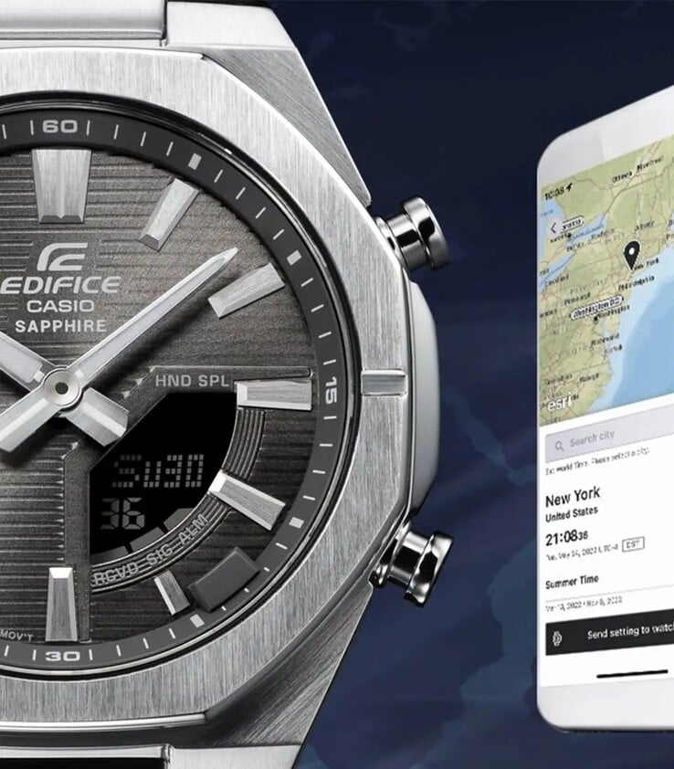 Les montres Casio Edifice ECB-S10D offrent la connectivité Bluetooth. (Source de l'image : Casio)