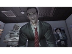 Capture d&#039;écran de Deadly Premonition montrant le protagoniste et les autres personnages du jeu. (Source de l&#039;image : Steam)