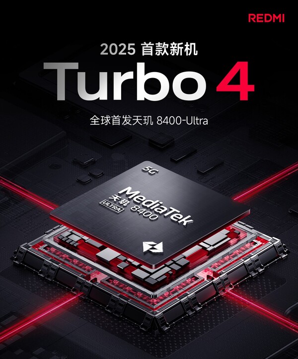 Le Dimensity 8400 a été confirmé pour le Redmi Turbo 4 (Image source : Redmi)