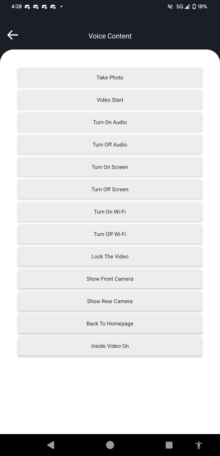 Commandes vocales