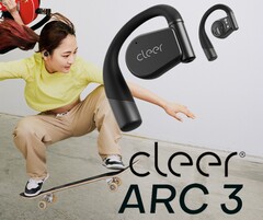 Cleer Audio dévoile les écouteurs sans fil ouverts ARC 3, dotés d&#039;une commande d&#039;inclinaison de la tête sans contact, d&#039;un clip étanche, d&#039;un son haute résolution, du Dolby Atmos et de l&#039;AI ANC. (Source de l&#039;image : Cleer)