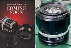 L&#039;objectif manuel rétro ArtraLab Nonikkor Nocty 50 mm f/1.2 a fait l&#039;objet d&#039;une fuite, confirmant un design très risqué. (Source de l&#039;image : ArtraLab / Nikon Rumors - édité)