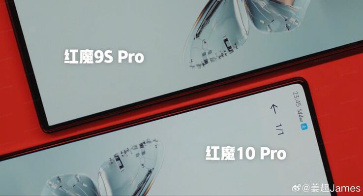 La série RedMagic 10 Pro présentera des bordures beaucoup plus petites que les modèles de l'année dernière. (Source de l'image : ZTE)