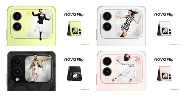 Le Huawei Nova Flip sera disponible en quatre couleurs. (Source de l'image : Huawei - édité)