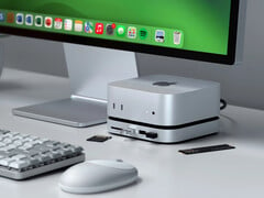 La nouvelle station d&#039;accueil pour Mac mini de Satechi adopte un design plus épuré que son homologue RayCue. (Source de l&#039;image : Satechi)