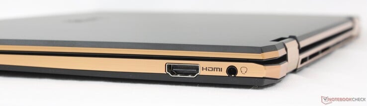 Droite : HDMI 2.1, casque d'écoute 3,5 mm