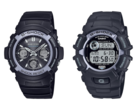 Les montres Fire Package 2025 de Casio, l'AWG-M100FP-1A2 (à gauche) et la GW-2320FP-1A2 (à droite). (Source de l'image : Casio)