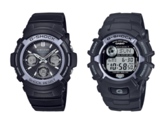 Les montres Fire Package 2025 de Casio, l&#039;AWG-M100FP-1A2 (à gauche) et la GW-2320FP-1A2 (à droite). (Source de l&#039;image : Casio)