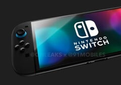 La nouvelle Nintendo Switch 2 pourrait être dévoilée très prochainement (Image source : @Onleaks / 91mobiles)