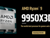 Les AMD Ryzen 9 9950X3D et Ryzen 9 9900X3D sont désormais officielles (source d'image : AMD)