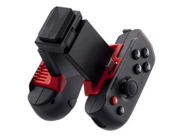 Une fois pliée, la manette de jeu mobile Acer Nitro présente un format assez compact. (Source de l'image : Acer)