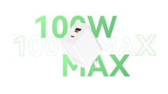 Le nouveau chargeur rapide de 100 W de Huawei possède trois ports, mais vous ne pouvez en utiliser que deux à la fois (Source : JD.com)