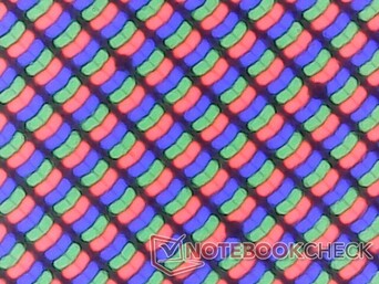 Sous-pixels RVB nets avec une granulation minimale due à la couche brillante