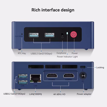 L'USB-C est absent. (Source de l'image : Beelink)