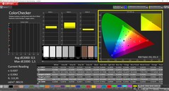 CalMAN ColorChecker (profil : sRGB, espace couleur cible : sRGB)