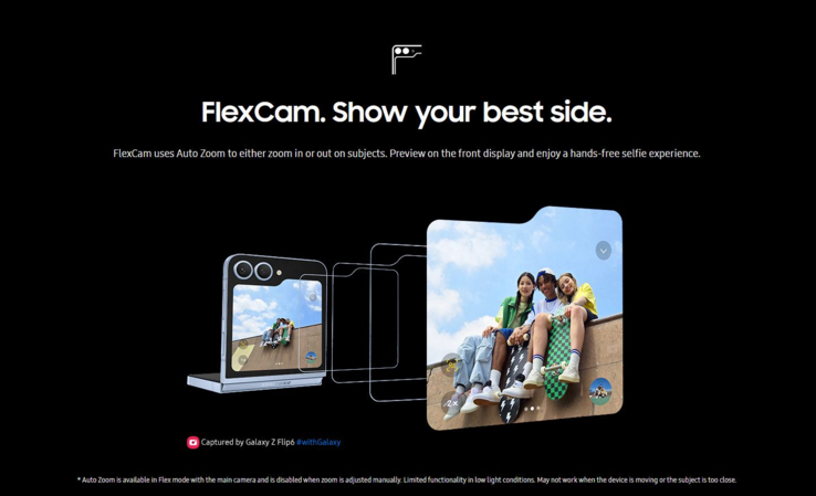 Samsung Galaxy Z Flip 6 FlexiCam (image via Evan Blass)