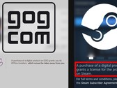 GOG a réagi de la manière la plus appropriée à la nouvelle déclaration de Valve sur les licences. (Source de l'image : Valve / GOG - édité)