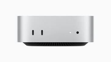 Façade : 2x USB-C 3.2 Gen 2 (10 Gbit/s), LED d'état, audio 3,5 mm (image : Apple)