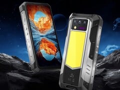 Le WP100 Titan combine smartphone, banque d&#039;énergie, projecteur, lampe de poche et sirène en un seul appareil (Image source : Oukitel)