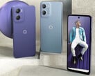 Motorola décrit les couleurs du Moto E15 comme Denim Blue, Misty Blue et Fresh Lavender. (Source de l'image : Motorola)