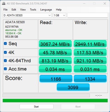 Vérification des performances de l'USB4 avec l'ADATA SE920