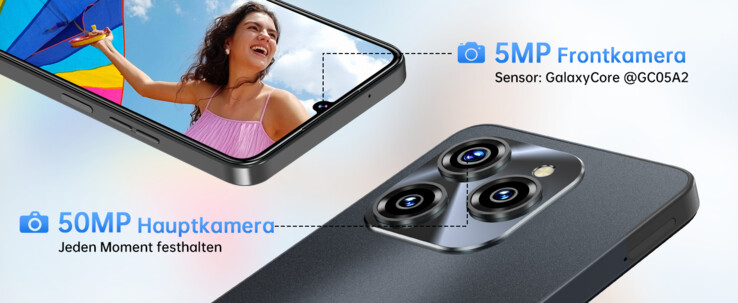 La caméra frontale offre une résolution assez élevée. (Source de l'image : Oukitel)