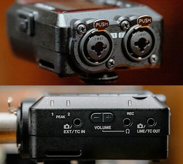 L'enregistreur FR-AV2 dispose de deux entrées XLR/TRS et d'une entrée 3,5 mm. (Source de l'image : TASCAM)