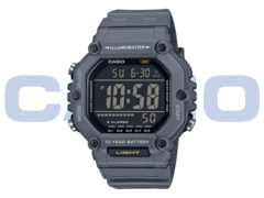 Le modèle gris de la série Casio AE-1600H - le Casio AE-1600H-8BVCF - est doté d&#039;un écran LCD inversé. (Source de l&#039;image : Casio - édité)