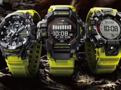 De gauche à droite, Casio G-Shock GR-B300RY-1A9, GPR-H1000RY-1A9 et GW-9500MRY-1A9. (Source de l&#039;image : Casio)