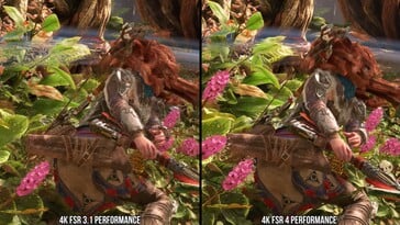 FSR 4 vs FSR 3 pour la qualité de l'image en mouvement. (Source de l'image : Digital Foundry)