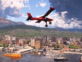 Hobart, Tasmanie, Australie, comme le montre la dernière mise à jour de Microsoft Flight Simulator 2024.